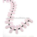 Water Drop Crystal Beads,milky pink jade eye drop beads